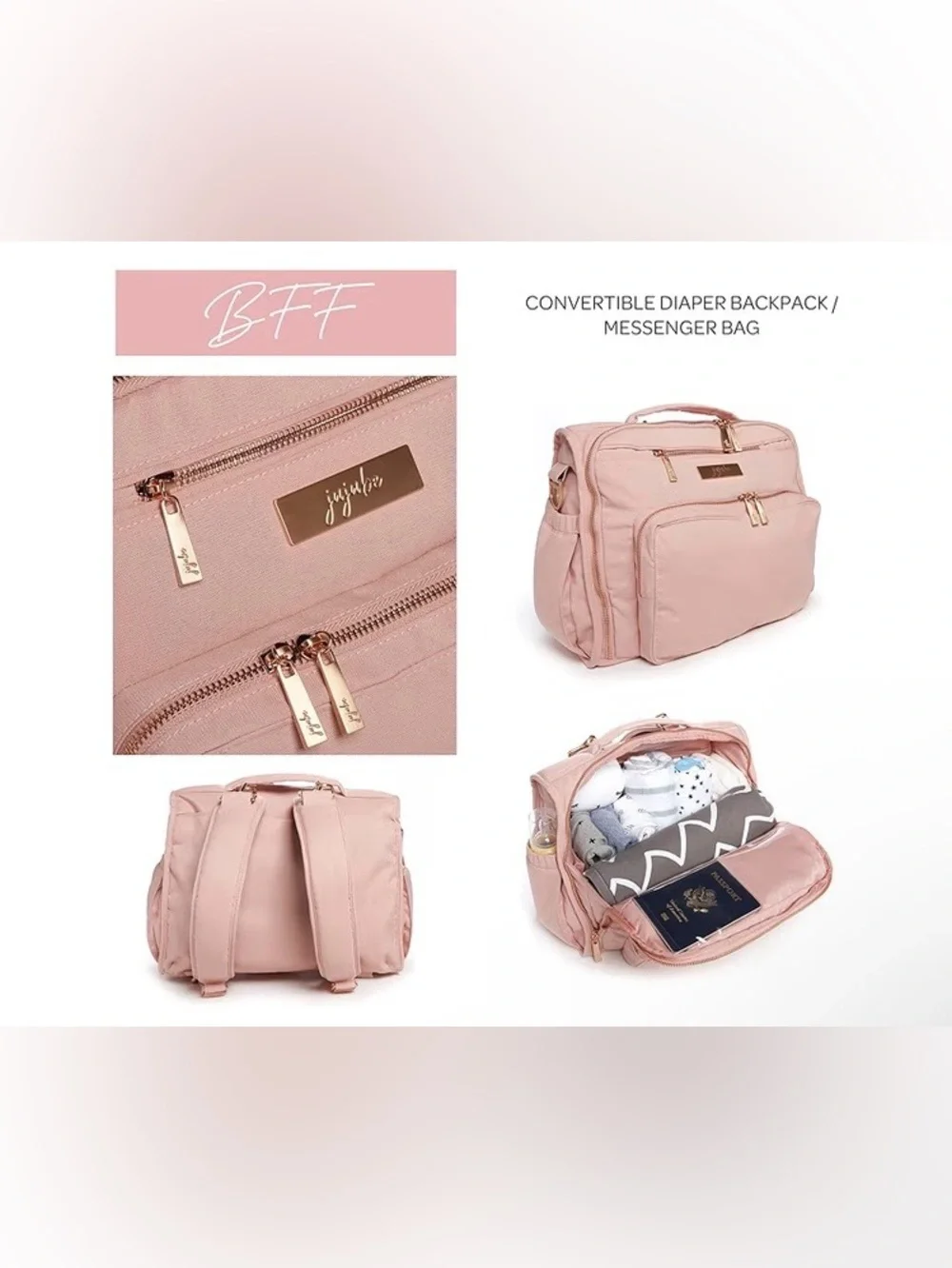 JuJuBe convertable Diaper Backpack / Messenger Bag